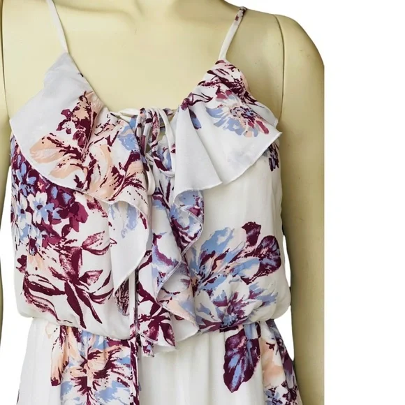 Miami Floral Ruffle High Low Maxi Dress - Picture 3 of 9